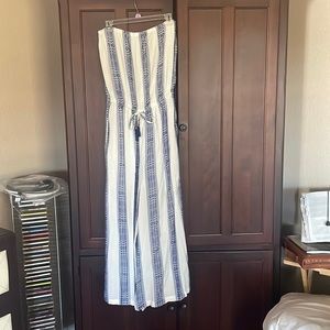 Blue Island Size Large Strapless Jumpsuit/Cover up.